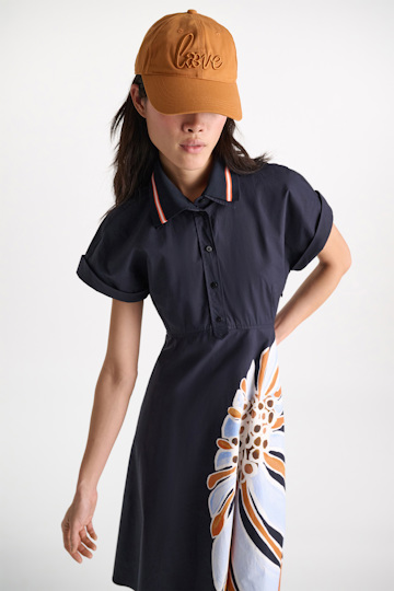 Dorothee Schumacher "Love" embroidered baseball cap orange rust