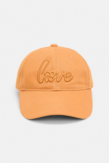 Dorothee Schumacher "Love" embroidered baseball cap orange rust