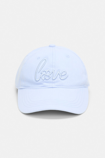 Dorothee Schumacher "Love" embroidered baseball cap baby blue