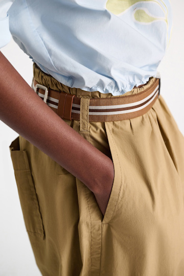 Dorothee Schumacher Elastic belt with leather detailing brown combo