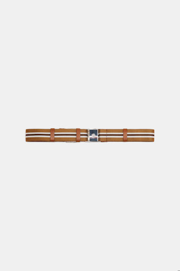 Dorothee Schumacher Elastic belt with leather detailing brown combo