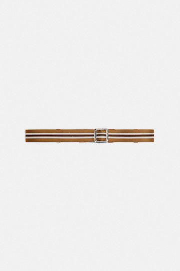 Dorothee Schumacher Elastic belt with leather detailing brown combo