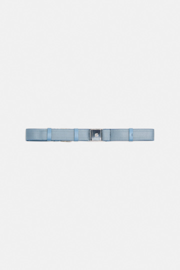Dorothee Schumacher Elastic belt with leather detailing denim blue