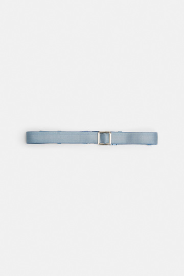 Dorothee Schumacher Elastic belt with leather detailing denim blue