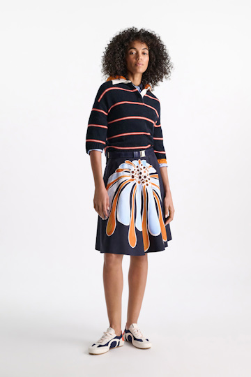 Dorothee Schumacher Elastic belt with leather detailing midnight blue