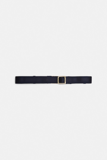 Dorothee Schumacher Elastic belt with leather detailing midnight blue