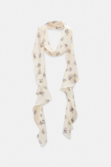 Dorothee Schumacher Volantschal aus beidseitig bedrucktem Seidensatin little daydream yellow