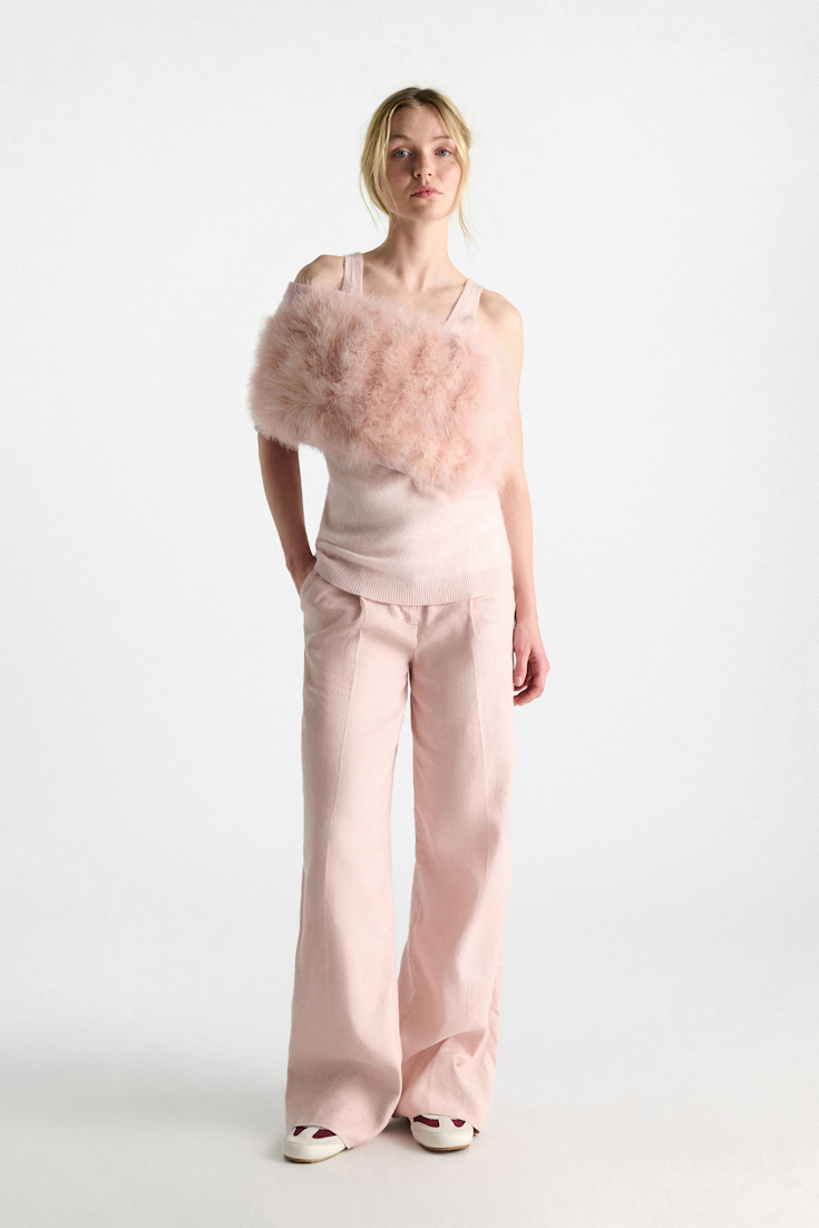 Dorothee Schumacher Fluffy Tanktop aus Merino und Kaschmir candy