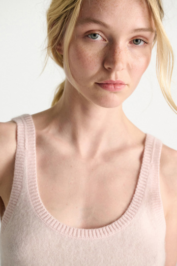 Dorothee Schumacher Merino-cashmere fluffy knit tank top candy