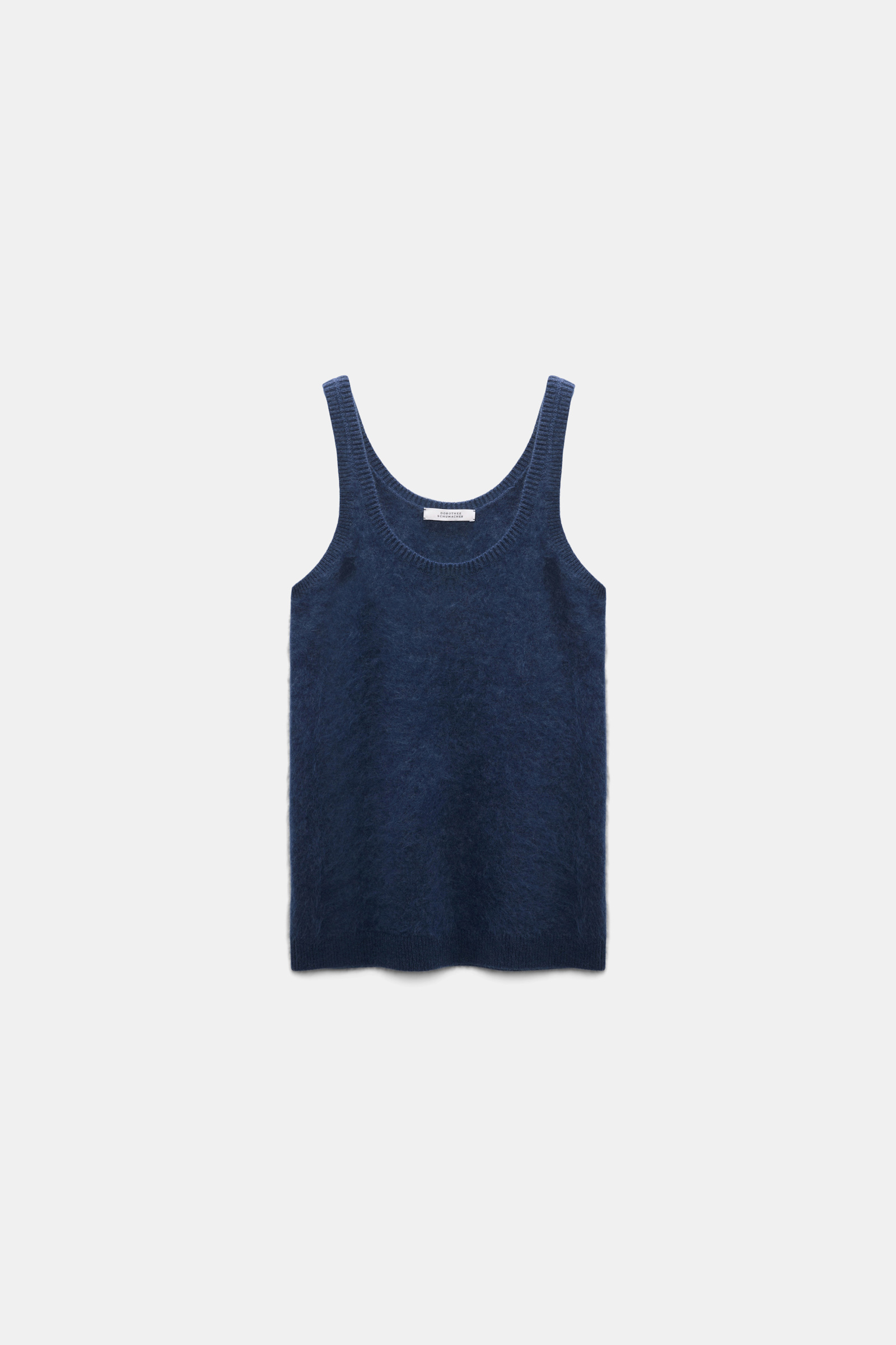 Dorothee Schumacher Merino-cashmere fluffy knit tank top blue night