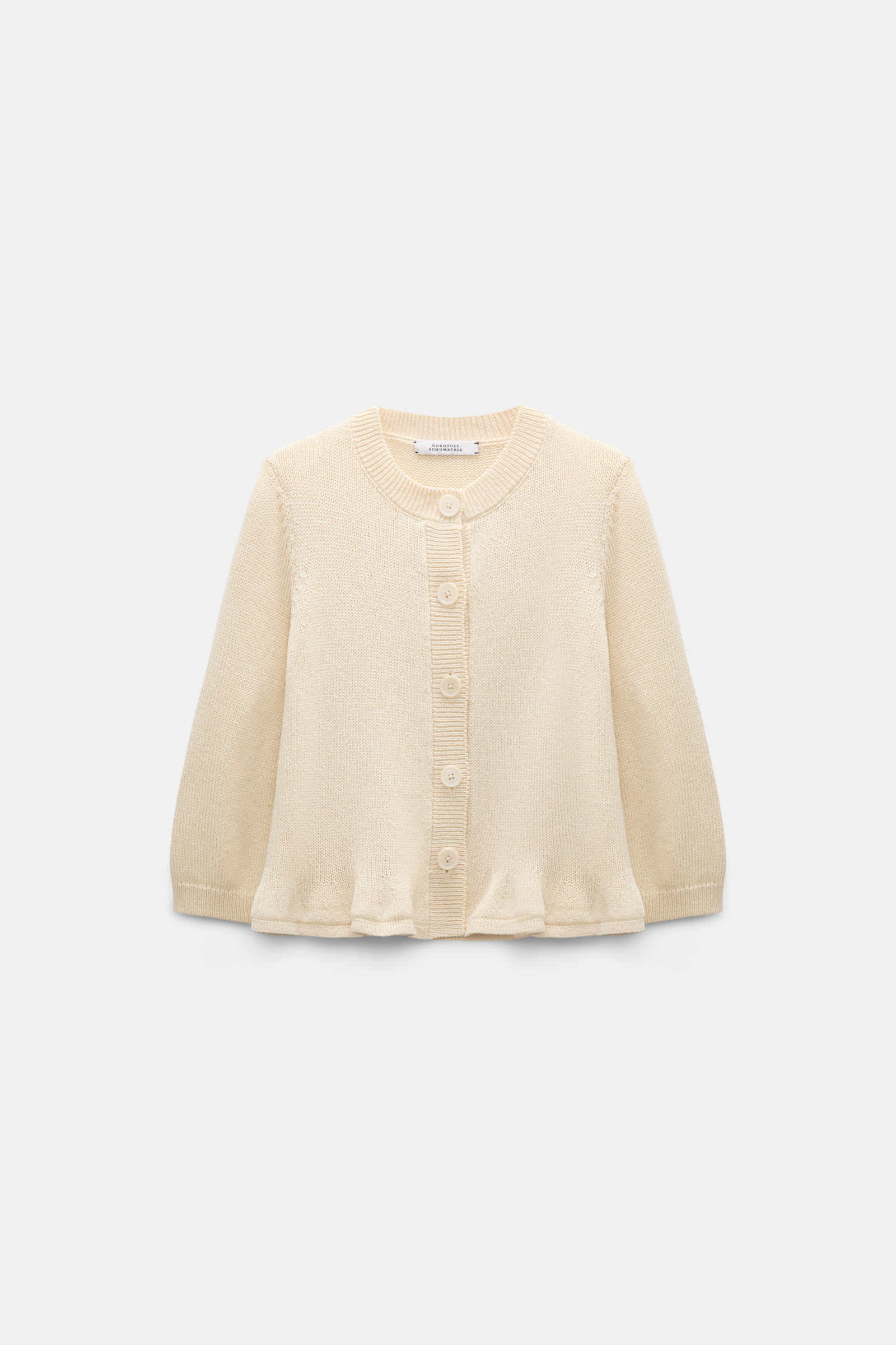 Dorothee Schumacher Kurzer, ausgestellter Cardigan aus Baumwolle icy lemon