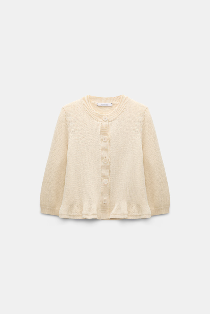 Dorothee Schumacher Kurzer, ausgestellter Cardigan aus Baumwolle icy lemon