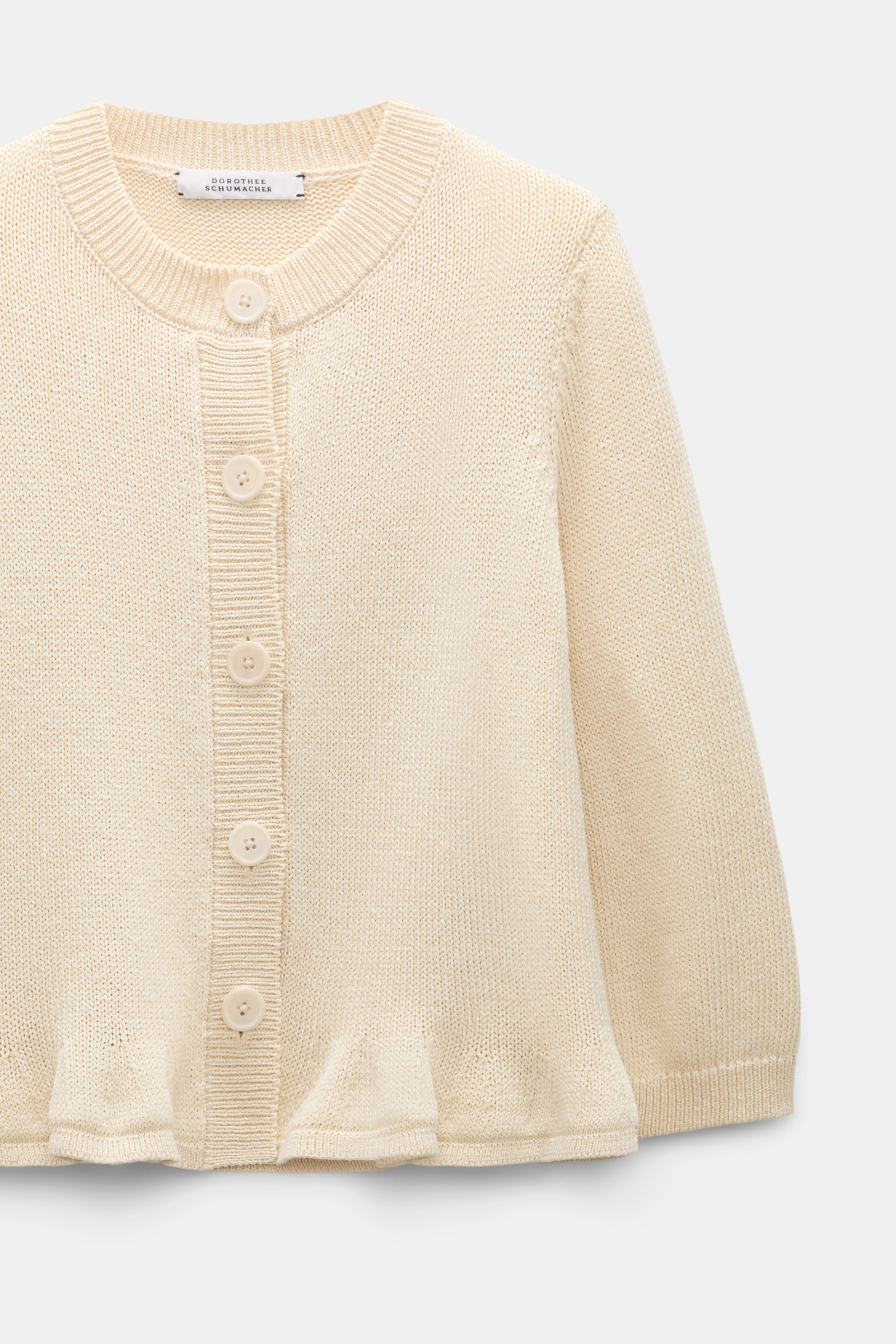 Dorothee Schumacher Kurzer, ausgestellter Cardigan aus Baumwolle icy lemon
