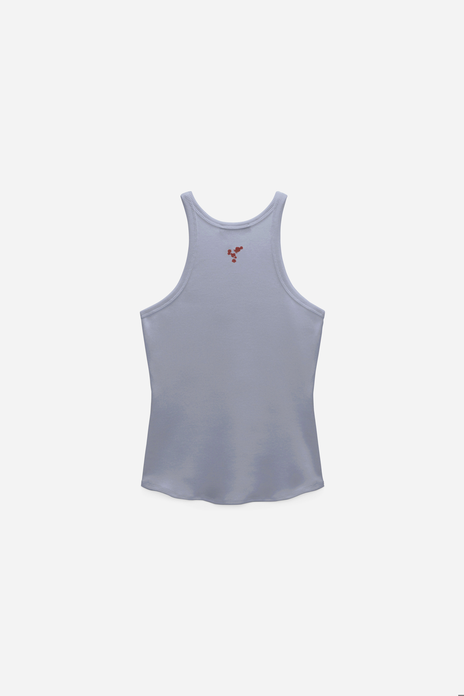 Dorothee Schumacher Fine rib cotton tank top grey blooming bordeaux