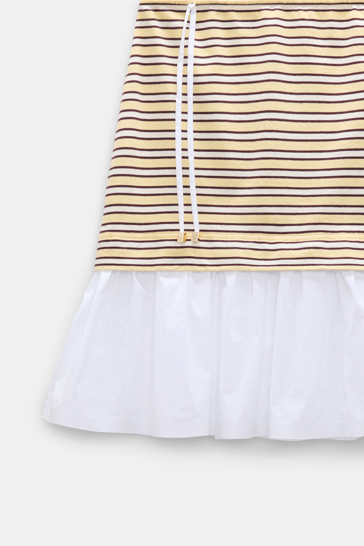 Dorothee Schumacher Striped skirt with flounce hem jersey stripe