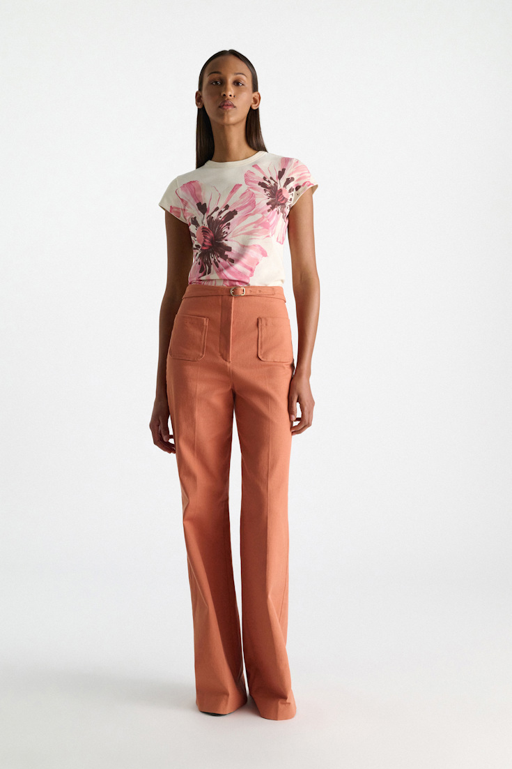Dorothee Schumacher T-shirt with XL digital print poppy flower pink