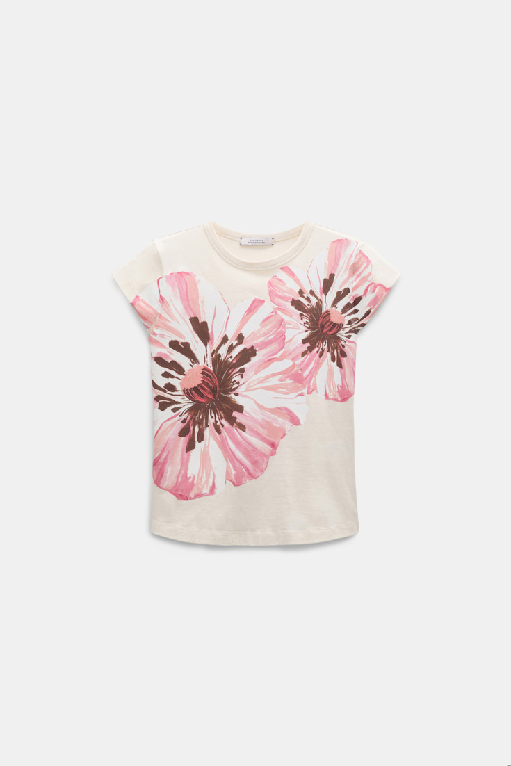 Dorothee Schumacher T-shirt with XL digital print poppy flower pink
