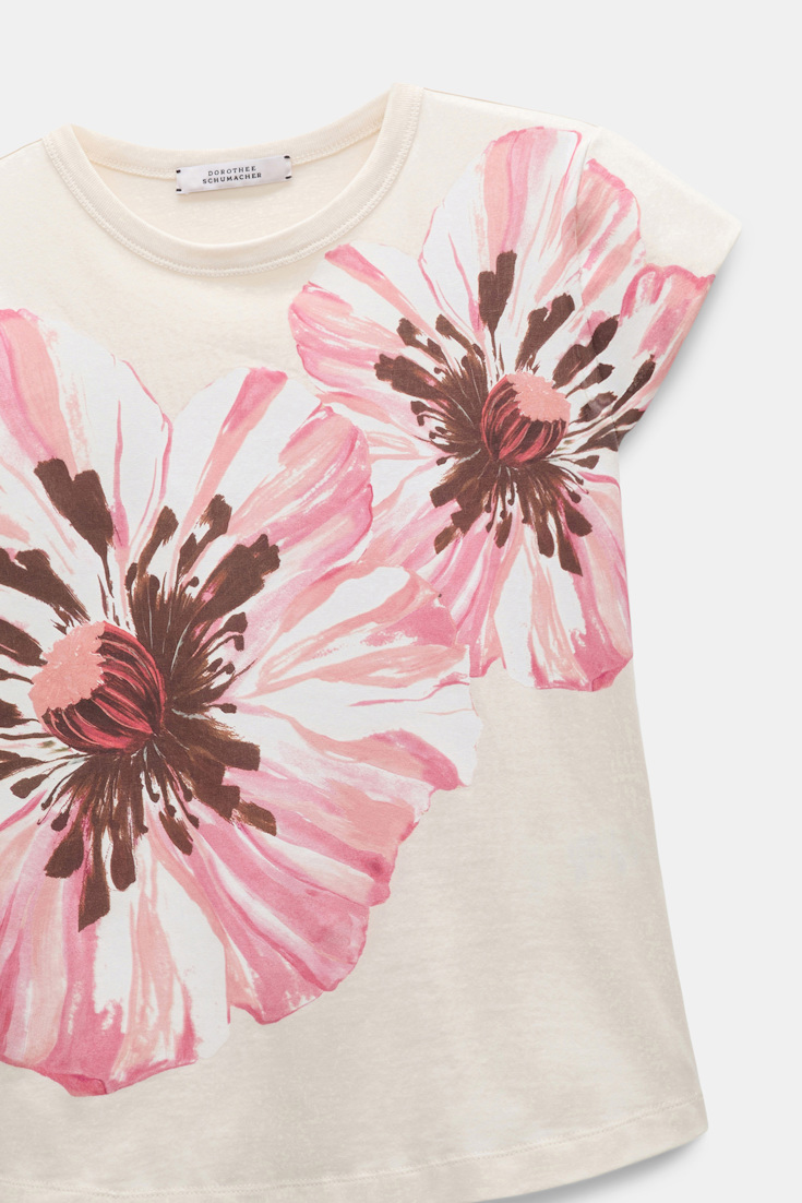 Dorothee Schumacher T-shirt with XL digital print poppy flower pink
