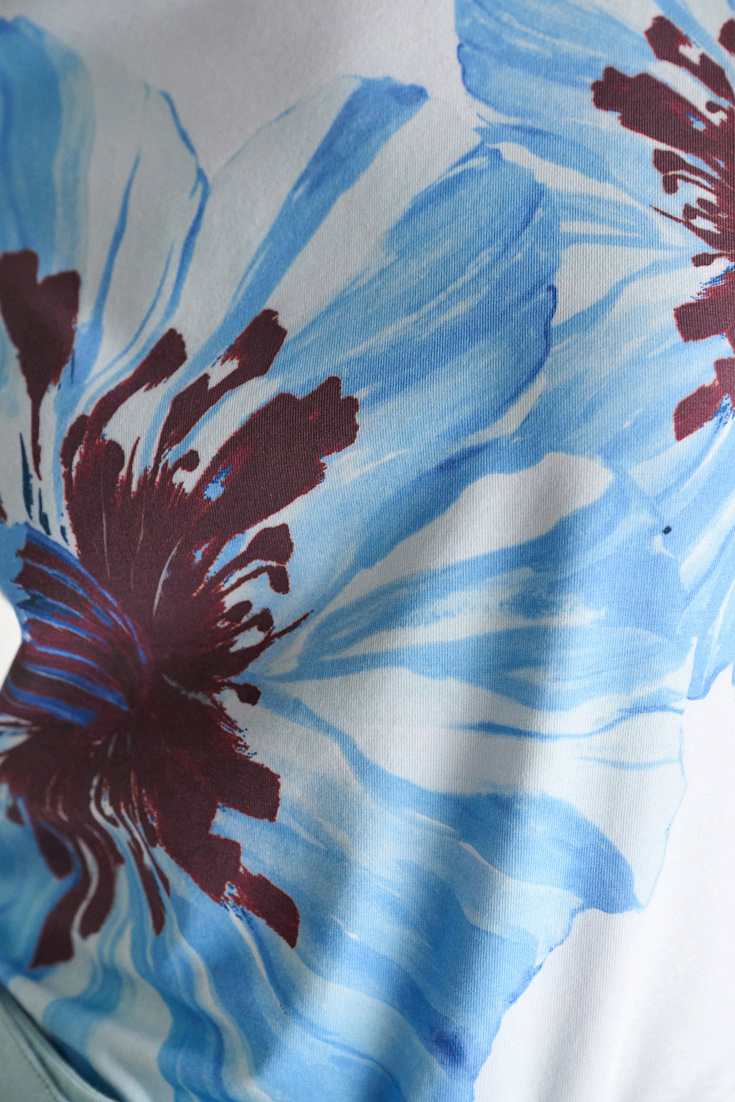 Dorothee Schumacher T-shirt with XL digital print poppy flower blue