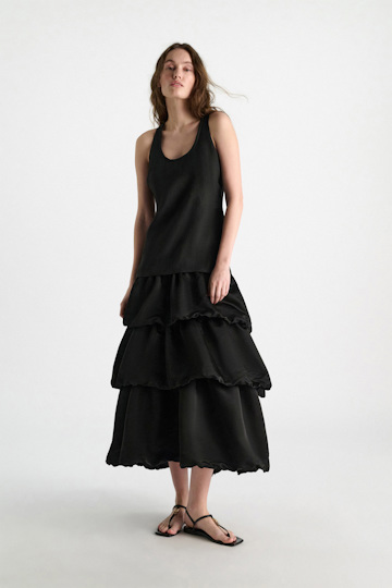 Dorothee Schumacher Patchwork dress pure black