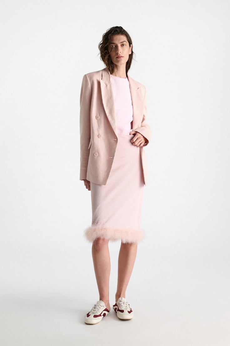Dorothee Schumacher Knee-length skirt with feathers powder