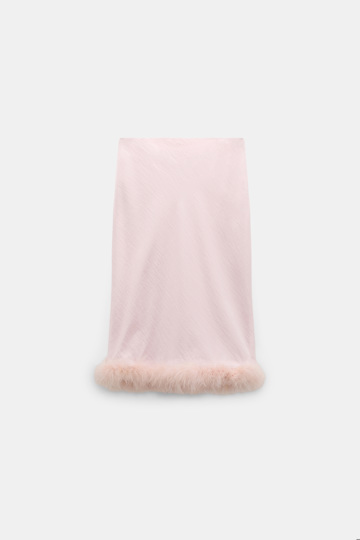Dorothee Schumacher Knee-length skirt with feathers powder