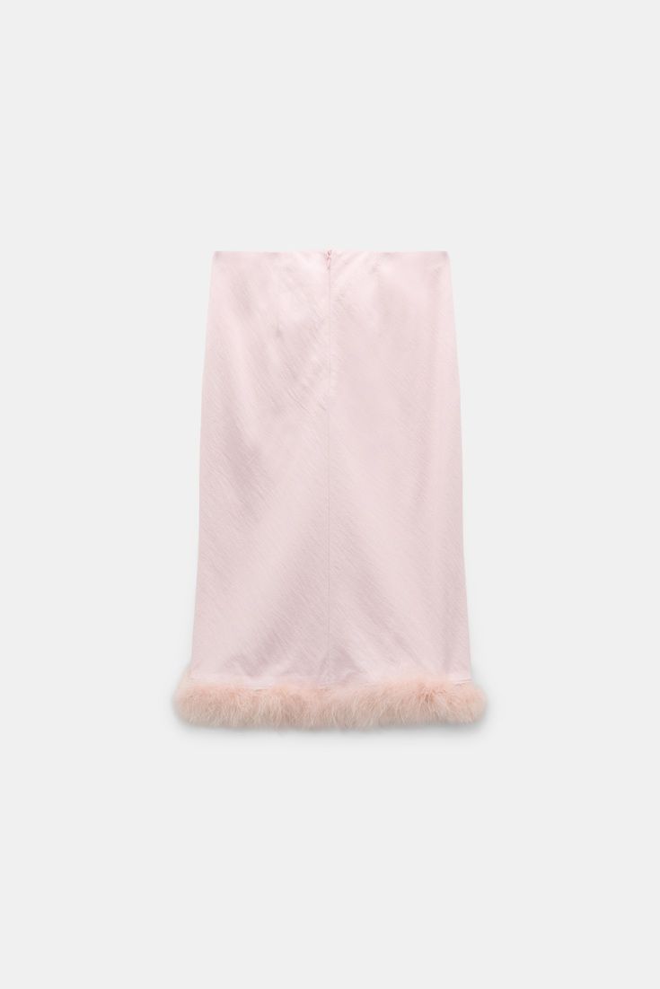 Dorothee Schumacher Knee-length skirt with feathers powder