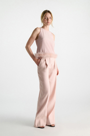 Dorothee Schumacher A-line top with feathers powder
