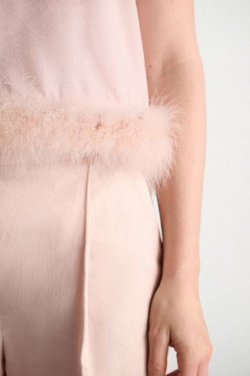 Dorothee Schumacher A-line top with feathers powder