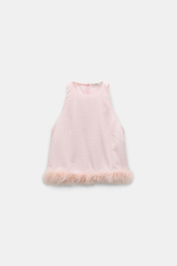 Dorothee Schumacher A-line top with feathers powder