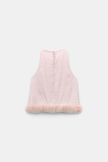 Dorothee Schumacher A-line top with feathers powder