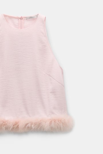 Dorothee Schumacher A-line top with feathers powder