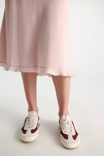 Dorothee Schumacher V-neck midi-dress with flounce trim powder