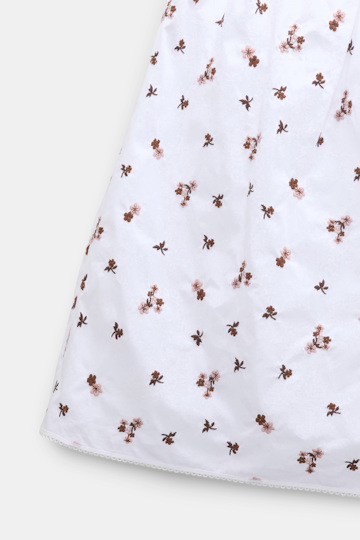 Dorothee Schumacher Embroidered cotton knee-length skirt D-rose embroidery
