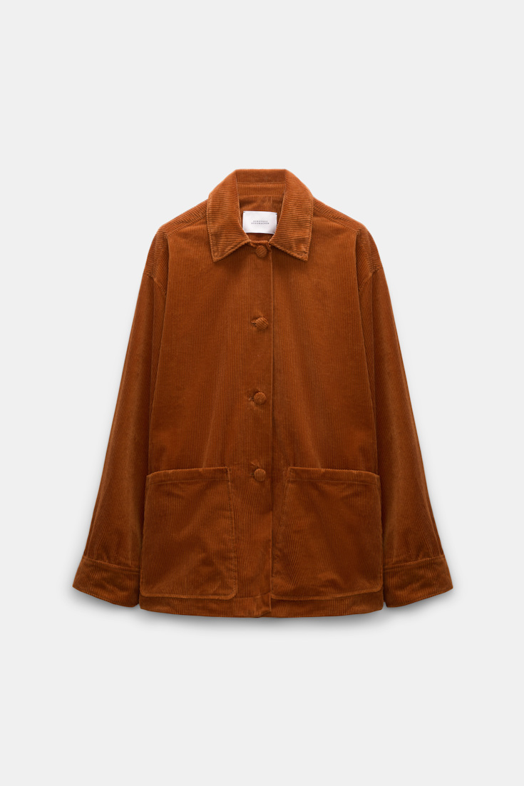 Dorothee Schumacher Cotton corduroy shirt-jacket copper