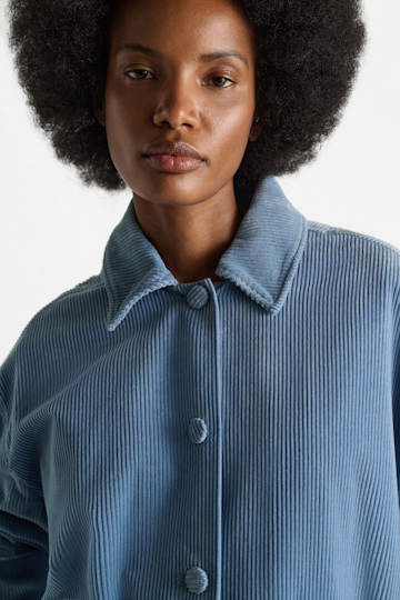 Dorothee Schumacher Cotton corduroy shirt-jacket milky blue