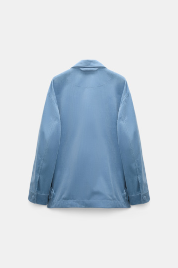 Dorothee Schumacher Cotton corduroy shirt-jacket milky blue