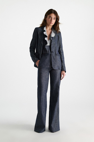 Dorothee Schumacher Cotton-linen vest top denim blue