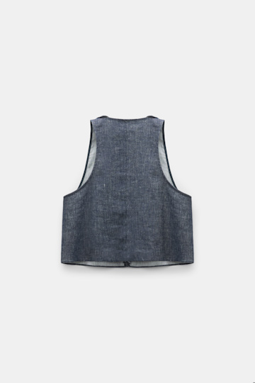 Dorothee Schumacher Cotton-linen vest top denim blue