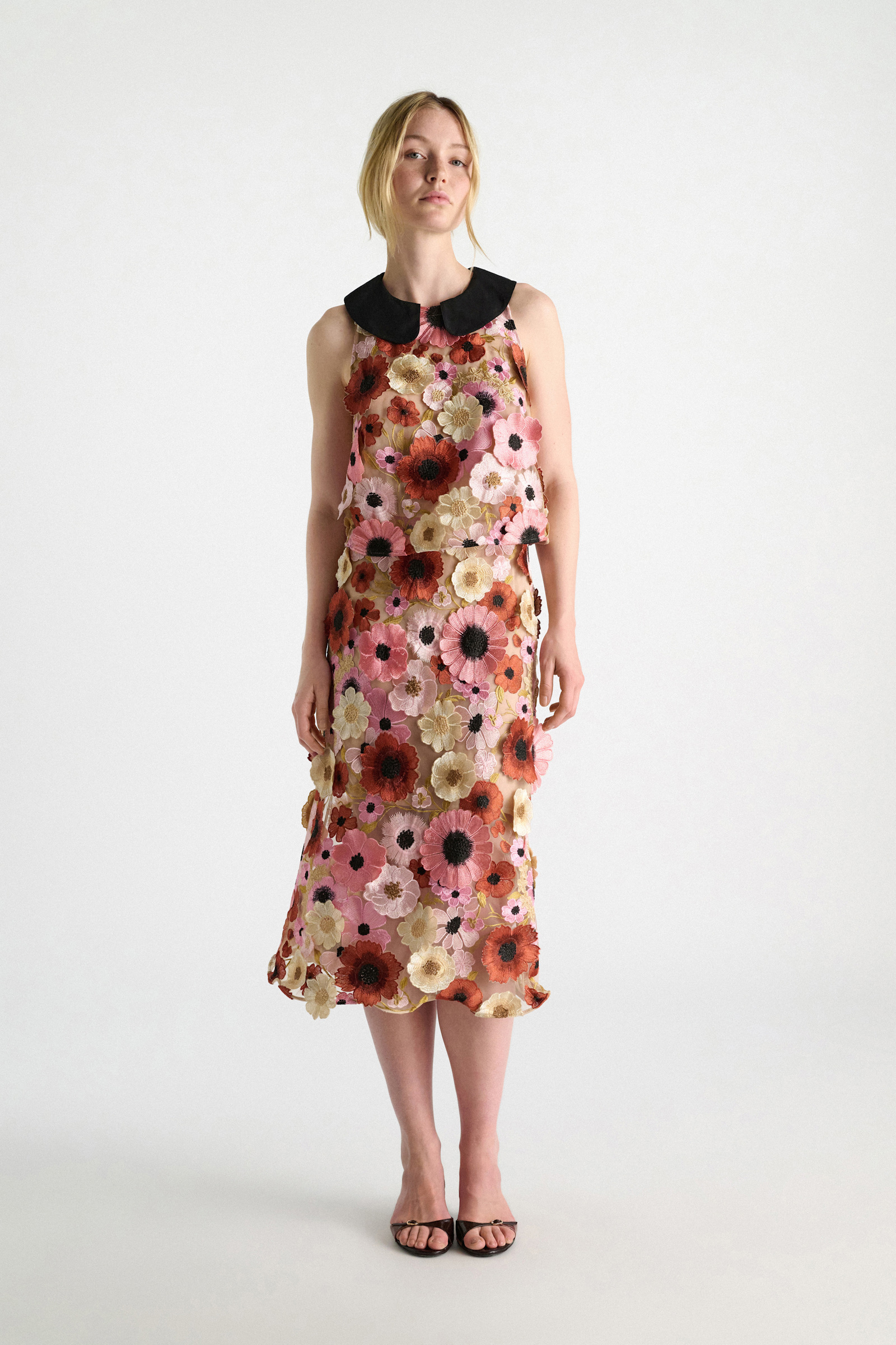 Dorothee Schumacher Midi-skirt with 3D embroidery Multi Flower