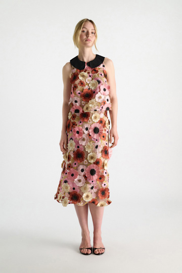 Dorothee Schumacher Midi-skirt with 3D embroidery Multi Flower