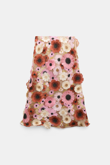 Dorothee Schumacher Midi-skirt with 3D embroidery Multi Flower