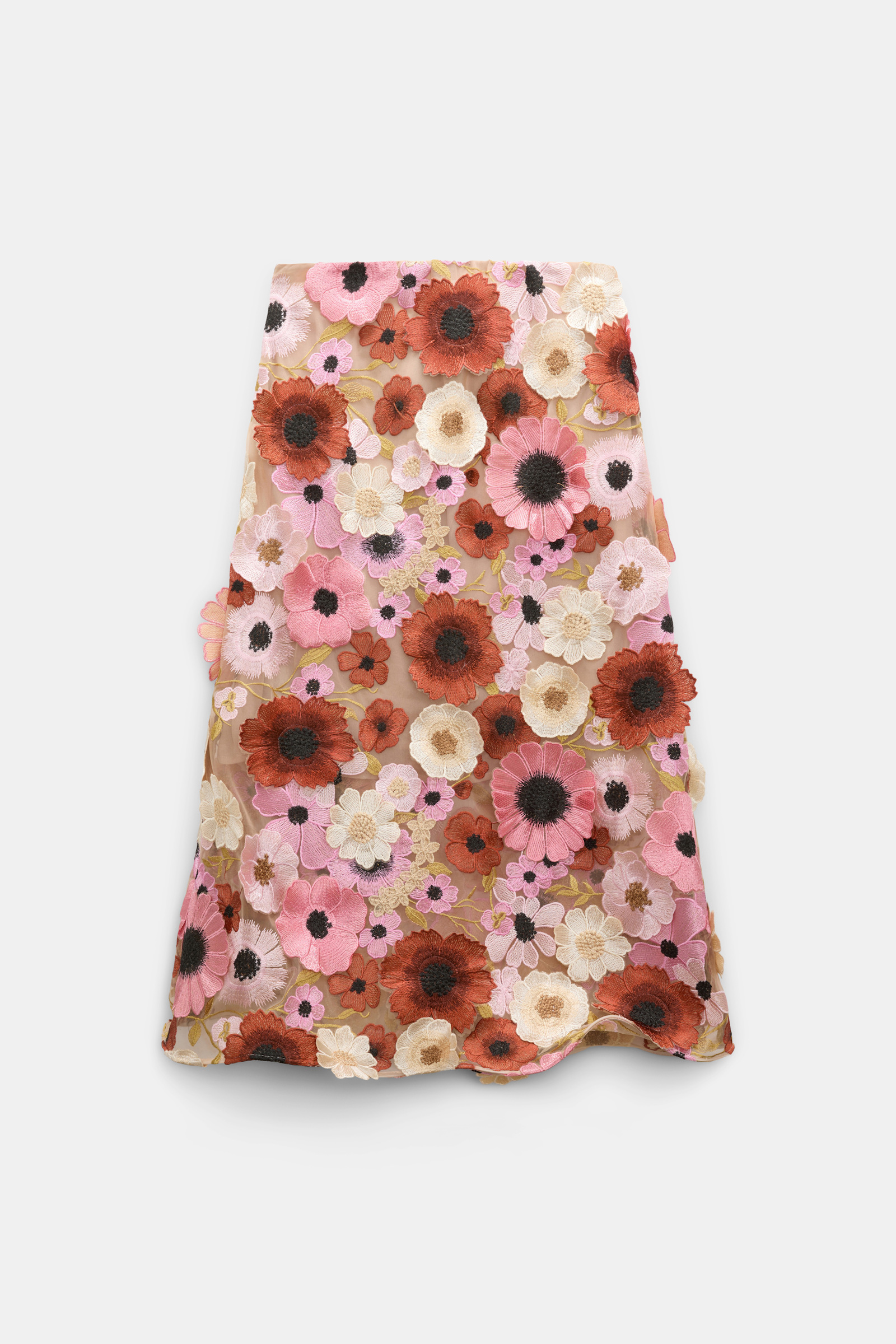 Dorothee Schumacher Midi-skirt with 3D embroidery Multi Flower