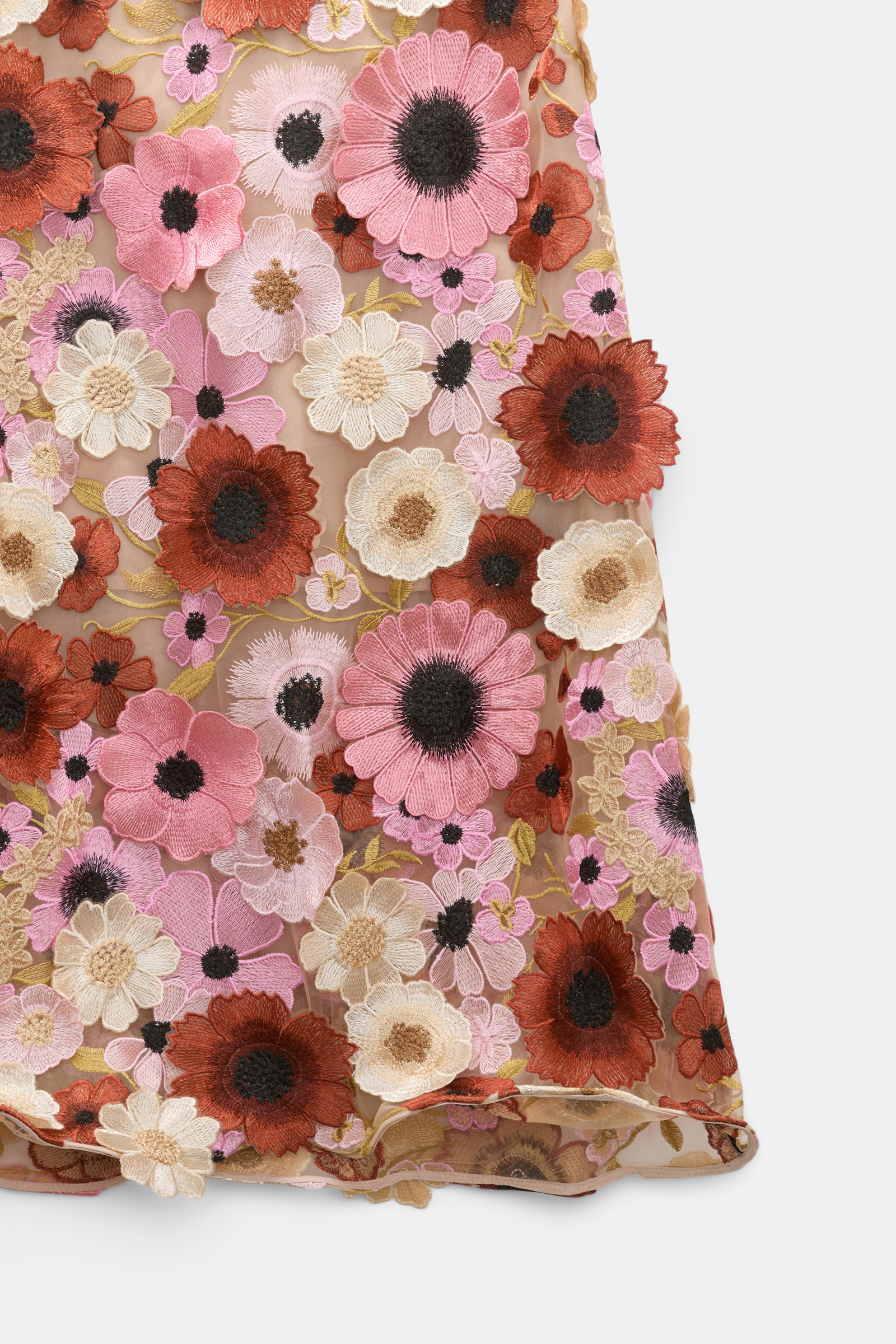 Dorothee Schumacher Midi-skirt with 3D embroidery Multi Flower