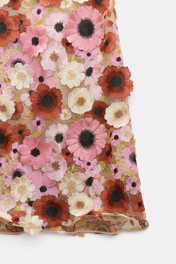 Dorothee Schumacher Midi-skirt with 3D embroidery Multi Flower