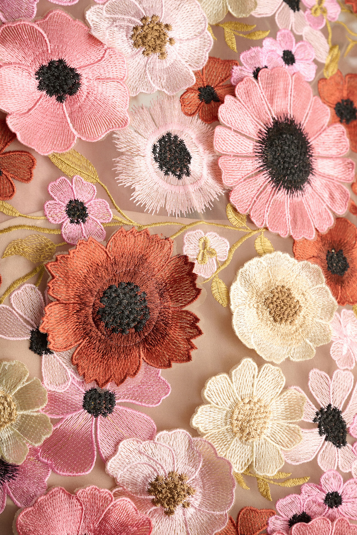 Dorothee Schumacher A-line top with 3D embroidery Multi Flower