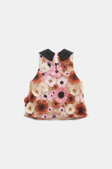 Dorothee Schumacher A-line top with 3D embroidery Multi Flower