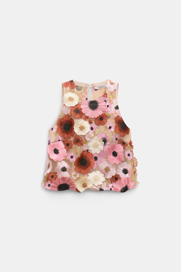 Dorothee Schumacher A-line top with 3D embroidery Multi Flower