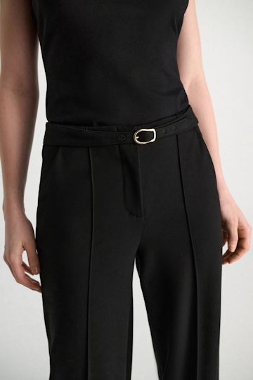 Dorothee Schumacher Belted pants in Punto Milano pure black