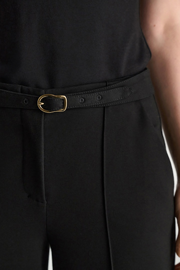 Dorothee Schumacher Belted pants in Punto Milano pure black